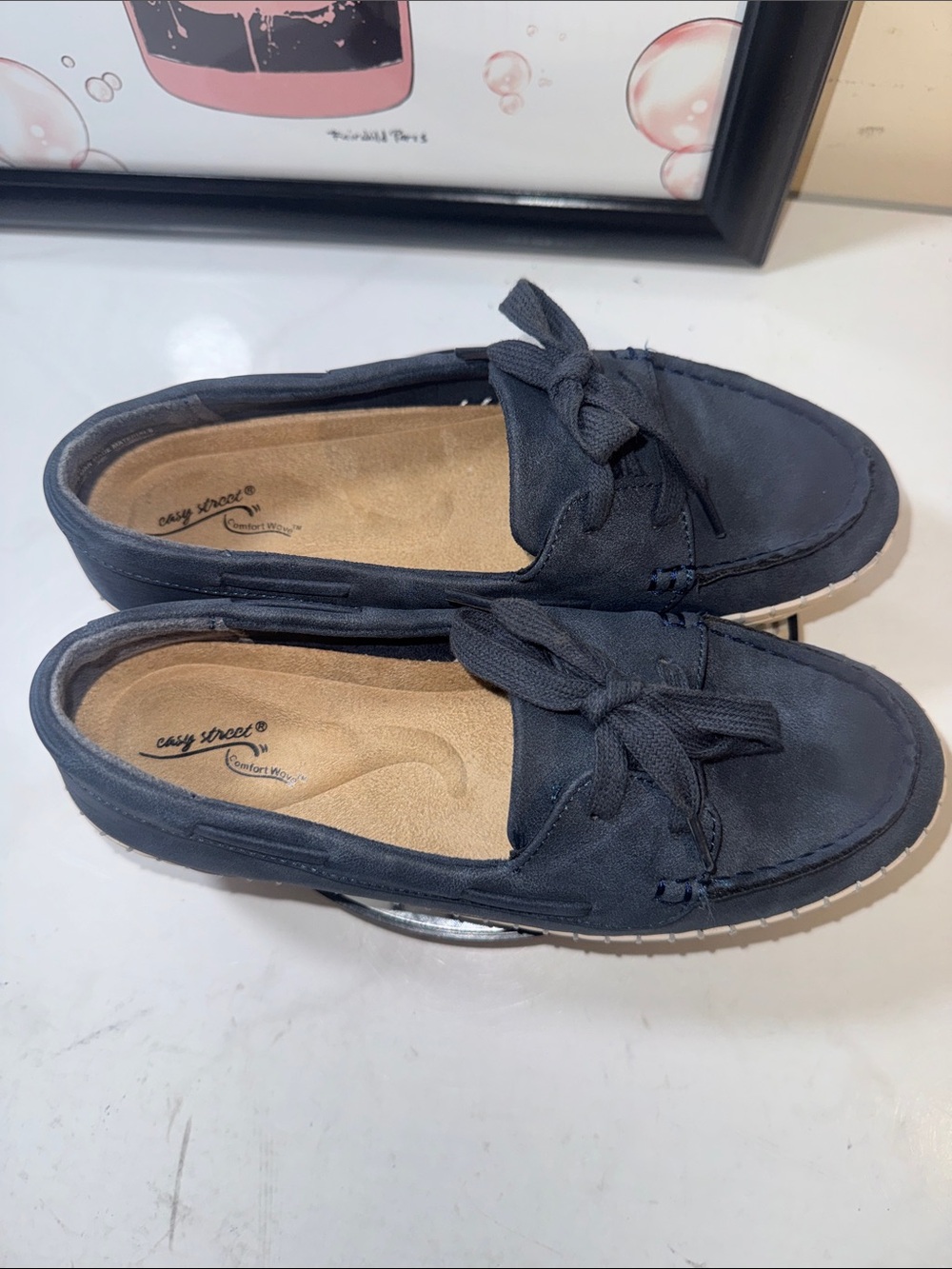 Easy Street Women's Sail Comfort Boat Shoe Slip-on Flats - Size 6M